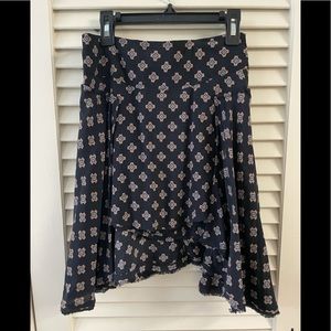 Free people high low mini skirt size 0